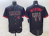 Men's Cincinnati Reds #44 Elly De La Cruz Black 2023 City Connect Cool Base Stitched Jerseys,baseball caps,new era cap wholesale,wholesale hats